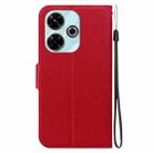 For Redmi 13 4G / Poco M6 4G Ultra-thin Voltage Magnetic Buckle Leather Phone Case(Red) - 3