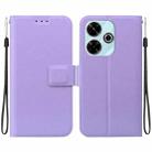 For Redmi 13 4G / Poco M6 4G Ultra-thin Voltage Magnetic Buckle Leather Phone Case(Purple) - 1