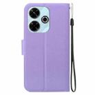 For Redmi 13 4G / Poco M6 4G Ultra-thin Voltage Magnetic Buckle Leather Phone Case(Purple) - 3