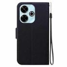 For Redmi 13 4G / Poco M6 4G Ultra-thin Voltage Magnetic Buckle Leather Phone Case(Black) - 3