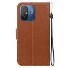 For Redmi 12C / Redmi 11A Ultra-thin Voltage Magnetic Buckle Leather Phone Case(Brown) - 3