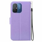 For Redmi 12C / Redmi 11A Ultra-thin Voltage Magnetic Buckle Leather Phone Case(Purple) - 3