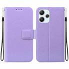 For Redmi 12 4G / 5G / Redmi Note 12R Ultra-thin Voltage Magnetic Buckle Leather Phone Case(Purple) - 1