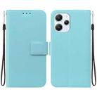 For Redmi 12 4G / 5G / Redmi Note 12R Ultra-thin Voltage Magnetic Buckle Leather Phone Case(Green) - 1