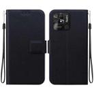 For Redmi 10 / 10 Power India / Redmi 10C Ultra-thin Voltage Magnetic Buckle Leather Phone Case(Black) - 1