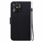 For Redmi 10 / 10 Power India / Redmi 10C Ultra-thin Voltage Magnetic Buckle Leather Phone Case(Black) - 3