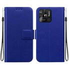 For Redmi 10 / 10 Power India / Redmi 10C Ultra-thin Voltage Magnetic Buckle Leather Phone Case(Blue) - 1