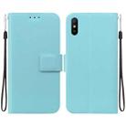 For Redmi 9A Sport / Redmi 9i Sport Ultra-thin Voltage Magnetic Buckle Leather Phone Case(Green) - 1