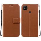 For Redmi 9 Activ / Xiaomi Poco C31 Ultra-thin Voltage Magnetic Buckle Leather Phone Case(Brown) - 1