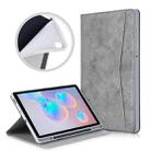 For Samsung Galaxy Tab S6 Lite P610/P615 Marble Cloth Texture TPU Horizontal Flip Leather Case with Holder & Card Slot & Pen Slot(Grey) - 1