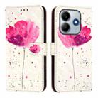 For Redmi Note 14 5G 3D Painting Horizontal Flip Leather Phone Case(Flower) - 2