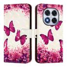 For Redmi Note 14 Pro 5G / 14 Pro+ 5G 3D Painting Horizontal Flip Leather Phone Case(Rose Butterfly) - 2