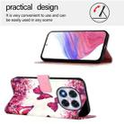 For Redmi Note 14 Pro 5G / 14 Pro+ 5G 3D Painting Horizontal Flip Leather Phone Case(Rose Butterfly) - 3