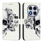 For Redmi Note 14 Pro 5G / 14 Pro+ 5G 3D Painting Horizontal Flip Leather Phone Case(Skull) - 2