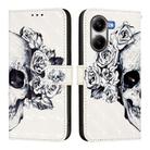 For Redmi Turbo 4 3D Painting Horizontal Flip Leather Phone Case(Skull) - 2