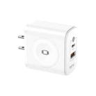 TOTUDESIGN UW128 23W USB-A to Type-C GaN Watch Fast Charging Travel Charger, Plug:US Plug(White) - 1