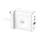 TOTUDESIGN UW128 23W USB-A to Type-C GaN Watch Fast Charging Travel Charger, Plug:UK Plug(White) - 1