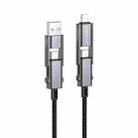 Borofone BU55 4 in 1 USB and Type-C to Type-C and 8 Pin Data Cable, Length: 1.2m(Black) - 1