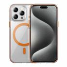 For iPhone 15 Pro Max Ice Skin MagSafe PC Hybrid TPU Phone Case(Orange) - 1