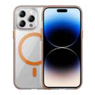 For iPhone 14 Pro Ice Skin MagSafe PC Hybrid TPU Phone Case(Orange) - 1