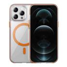 For iPhone 12 Pro Max Ice Skin MagSafe PC Hybrid TPU Phone Case(Orange) - 1