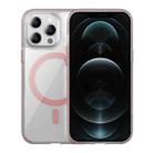 For iPhone 12 Pro Max Ice Skin MagSafe PC Hybrid TPU Phone Case(Pink) - 1