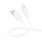 Borofone BX112 Lemon 2.4A USB to 8 Pin Data Cable, Length: 1m(White) - 1