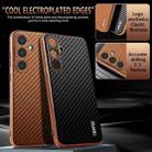 For Samsung Galaxy S25+ 5G AZNS Electroplated Edge Carbon Fiber Texture Phone Case(Blue) - 3