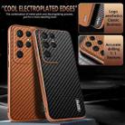 For Samsung Galaxy S25 Ultra 5G AZNS Electroplated Edge Carbon Fiber Texture Phone Case(Blue) - 3
