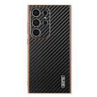 For Samsung Galaxy S22 Ultra 5G AZNS Electroplated Edge Carbon Fiber Texture Phone Case(Black) - 2