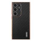 For Samsung Galaxy S23 Ultra 5G AZNS Electroplated Edge Carbon Fiber Texture Phone Case(Black) - 2