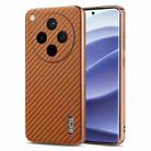 For OPPO Find X8 AZNS Electroplated Edge Carbon Fiber Texture Phone Case(Brown) - 1