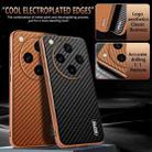 For OPPO Find X8 Pro AZNS Electroplated Edge Carbon Fiber Texture Phone Case(Blue) - 3