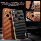 For OPPO Find X8 Pro AZNS Electroplated Edge Carbon Fiber Texture Phone Case(Green) - 3