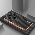 For OPPO Find X8 Ultra AZNS Electroplated Edge Carbon Fiber Texture Phone Case(Black) - 2