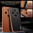 For OPPO Find X8 Ultra AZNS Electroplated Edge Carbon Fiber Texture Phone Case(Black) - 3