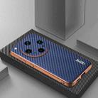 For OPPO Find X8 Ultra AZNS Electroplated Edge Carbon Fiber Texture Phone Case(Blue) - 2