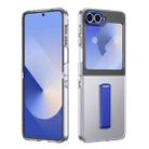 For Samsung Galaxy Z Flip6 Ice-Cold Holder PC Hybrid TPU Phone Case(Blue) - 1