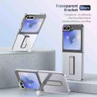 For Samsung Galaxy Z Flip6 Ice-Cold Holder PC Hybrid TPU Phone Case(Silver) - 2