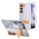 For Samsung Galaxy Z Fold6 Ice-Cold Holder PC Hybrid TPU Phone Case(Orange) - 1