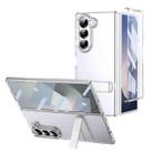 For Samsung Galaxy Z Fold6 Ice-Cold Holder PC Hybrid TPU Phone Case(Silver) - 1