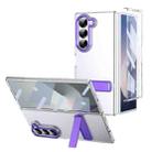 For Samsung Galaxy Z Fold6 Ice-Cold Holder PC Hybrid TPU Phone Case(Purple) - 1