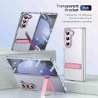 For Samsung Galaxy Z Fold5 Ice-Cold Holder PC Hybrid TPU Phone Case(Pink) - 2