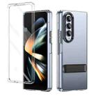 For Samsung Galaxy Z Fold4 Ice-Cold Holder PC Hybrid TPU Phone Case(Black) - 1