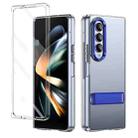 For Samsung Galaxy Z Fold4 Ice-Cold Holder PC Hybrid TPU Phone Case(Blue) - 1