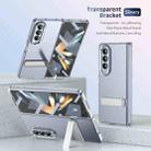 For Samsung Galaxy Z Fold4 Ice-Cold Holder PC Hybrid TPU Phone Case(Silver) - 2