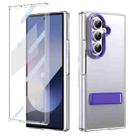 For Samsung Galaxy Z Fold7 5G Ice-Cold Holder PC Hybrid TPU Phone Case(Purple) - 1
