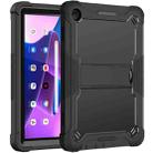 For Lenovo Tab M10 3rd Gen / TB328 Silicone Hybrid PC Tablet Case with Holder(Black) - 2