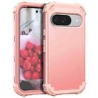 For Google Pixel 9 3 in 1 Silicone Hybrid PC Shockproof Phone Case(Rose Gold) - 2