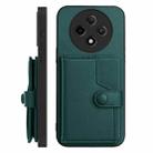 For OPPO A3 Pro 5G Button Card Bag RFID Anti-theft Phone Case(Green) - 2